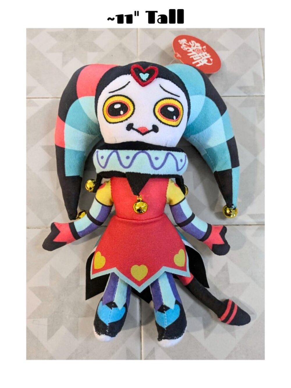 NWT Helluva Boss Fizzarolli Jester Chibi Plush Official Hot Topic Collectible